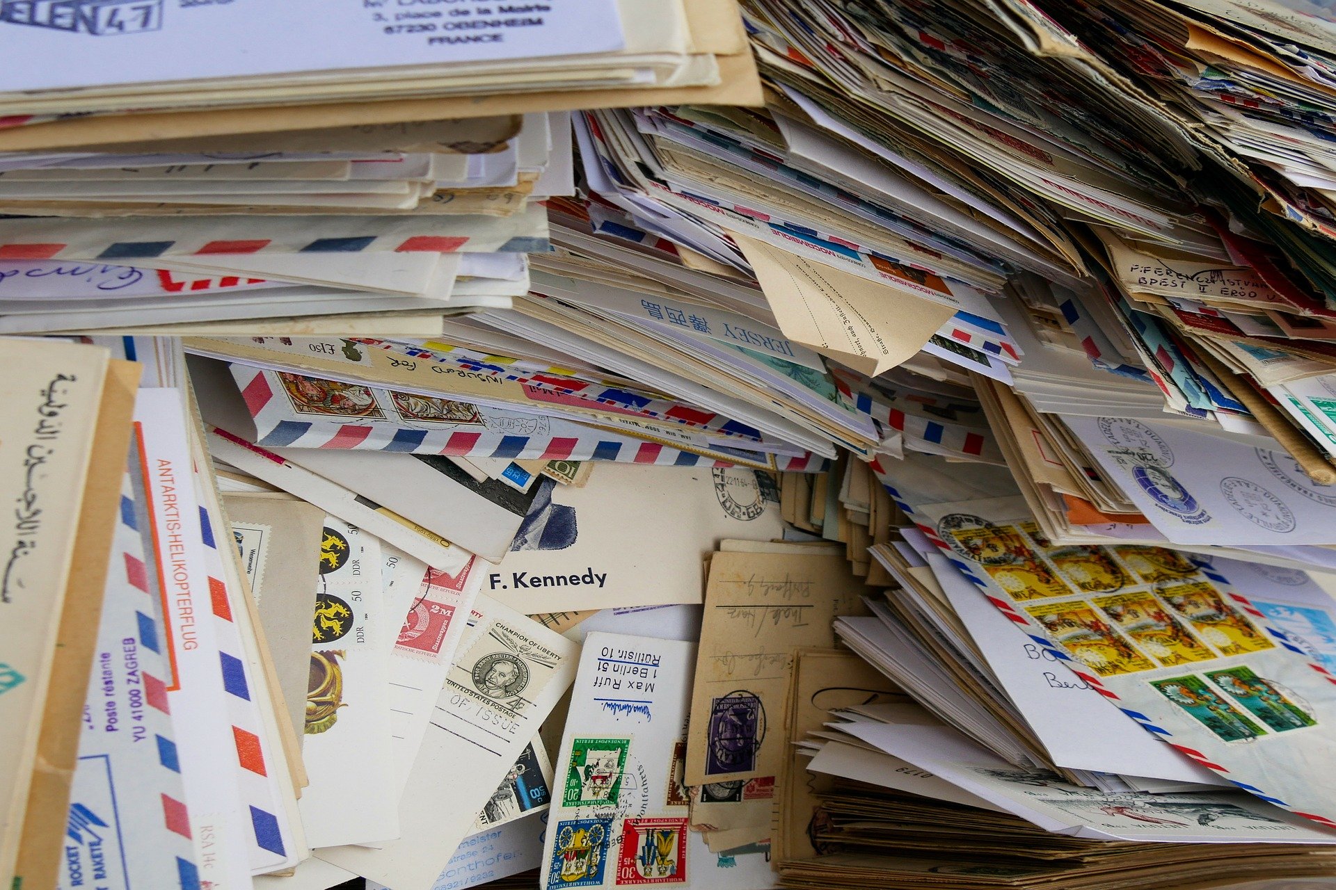 Envelopes symbolizing IRS Mail