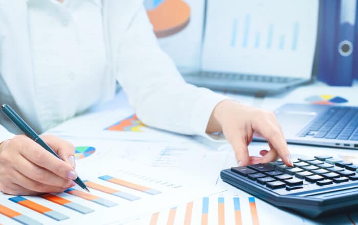Accounting and financial models and graphs during tax season
